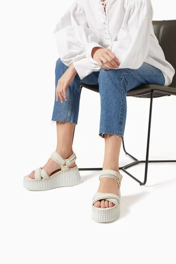 Nama 80 Wedge Sandals in Neoprene