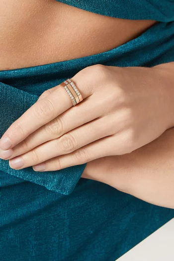 Whatever Ménage à Trois Diamond Ring in 18kt Rose Gold