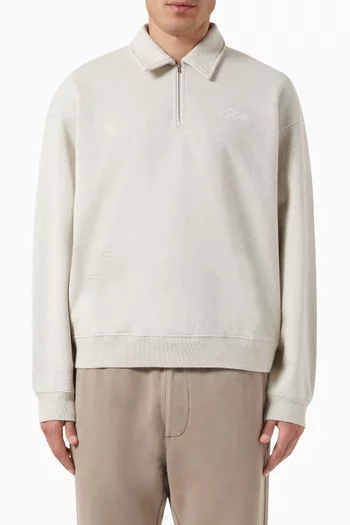 Nelson Quarter-zip Sweatshirt in Cotton-fleece