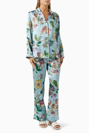 Lila Ceres Pyjama Set in Silk Satin