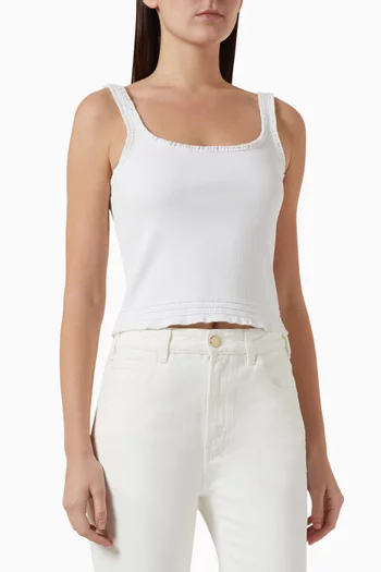 Tank Top in Ribbed Cotton-jersey