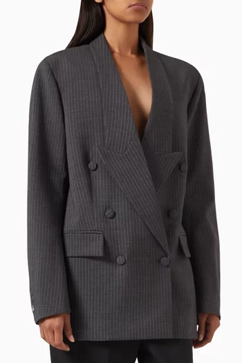 Double-breasted Tailored Jacket in Wool
