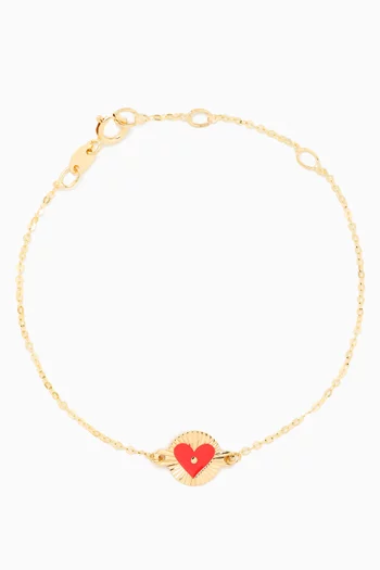 Ara Sunshine Heart Bracelet in 18kt Gold