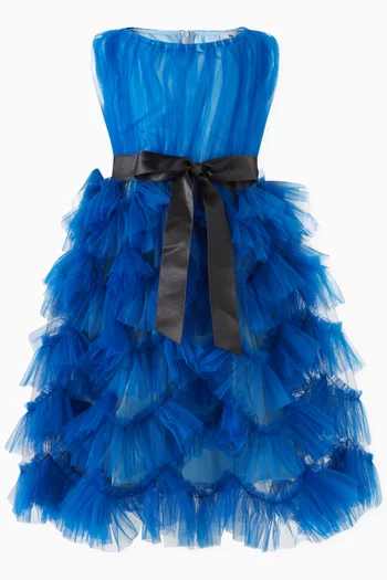 Nena Tulle-skirt Midi Dress