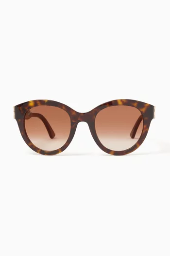Double C Cat-eye Sunglasses in Recycled Acetate