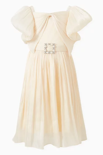 Embellished Short-sleeve Dress