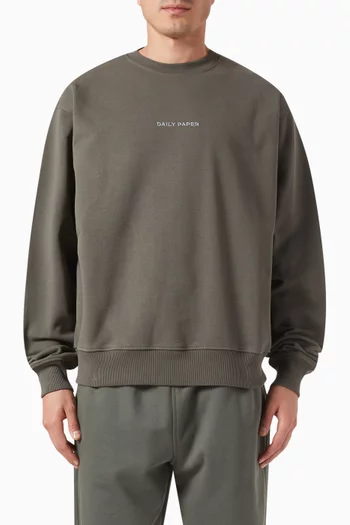 Shield Crowd Relaxed Sweatshirt in Cotton