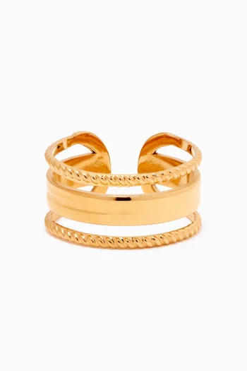 Isabella Open Ring in 18kt Gold-plated Stainless Steel
