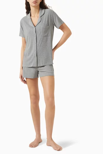 Soft Lounge Short Pyjama Set in Ribbed Modal