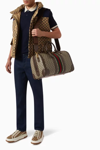 Small Savoy Duffle Bag in GG Supreme Canvas