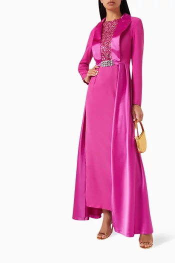Pearly Embellished Maxi Dress