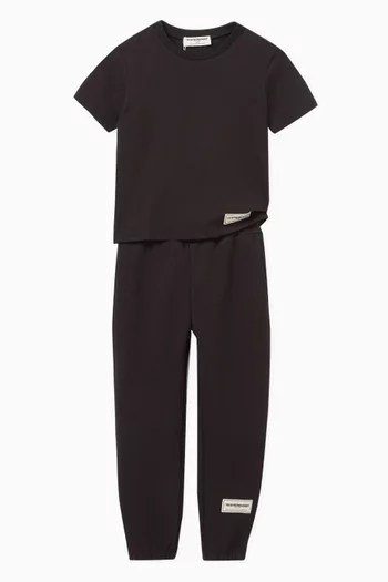 Logo Sweatpants in Organic Cotton-blend