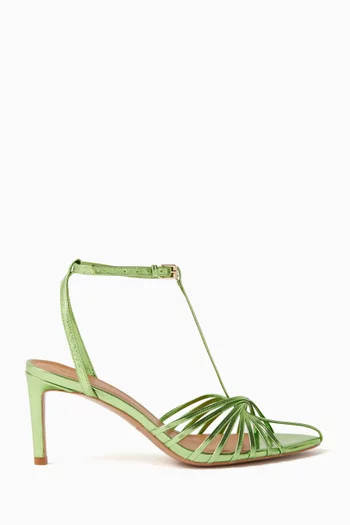 Strappy 70 Sandals in Metallic Leather