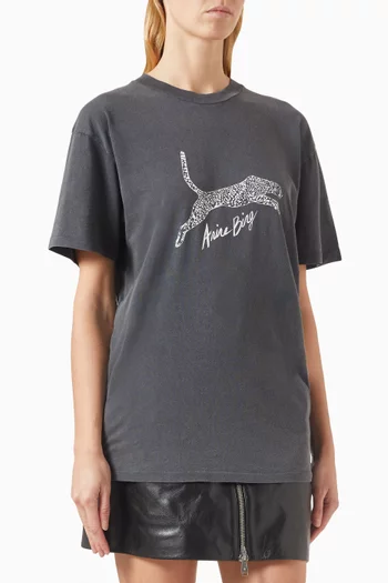 Walker Leopard-logo T-shirt in Organic Cotton
