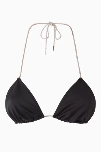 The Iris Rhinestone-embellished Bikini Top
