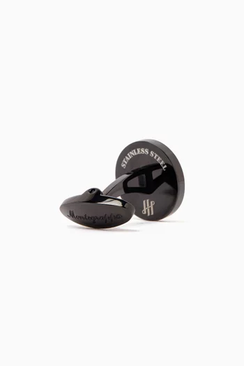 Clou Ambigram Cufflinks in Stainless Steel