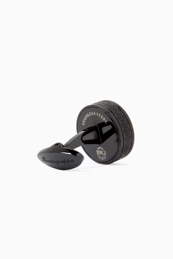 Wheel Cufflinks in Stainless Steel