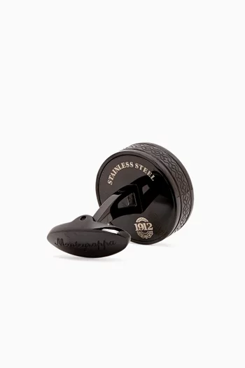 Wheel Cufflinks in Stainless Steel