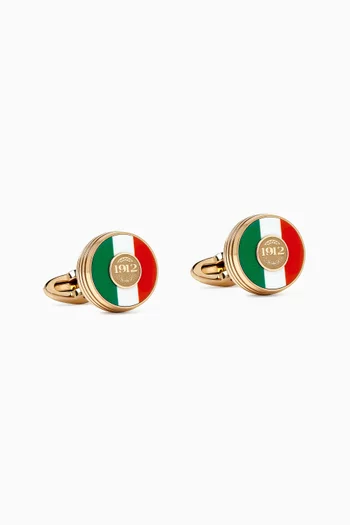 Tricolore Cufflinks in Gold-plated PVD
