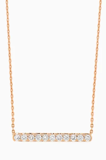 Thalj Diamond Necklace in 18kt Rose Gold
