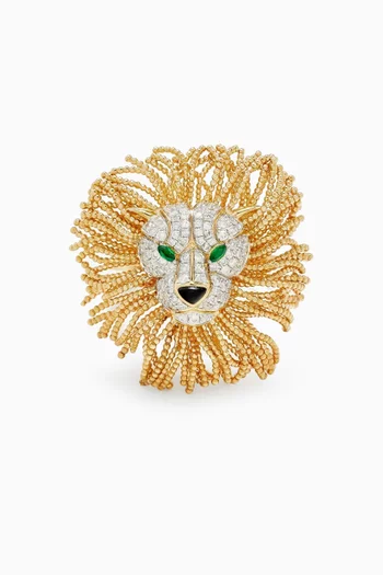 Bague Lion Diamond Ring in 9kt Gold
