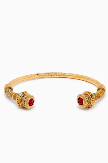 Tiki Toi et Moi Bangle in 14kt Gold-plated Metal
