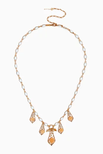 Miraflores Mother of Pearl Necklace in 14kt Gold-plated Metal