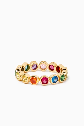 Rainbow Round-cut Eternity Ring in 18kt Gold
