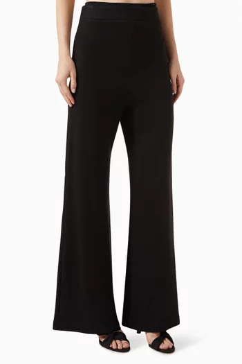 Flared Pants in Viscose-blend