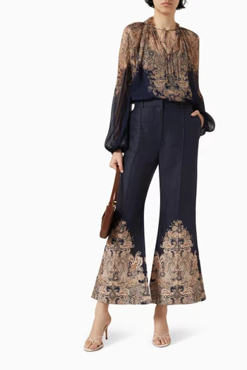 Natura Flare Pants in Linen
