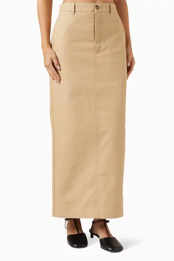 Drill Column Skirt in Twill