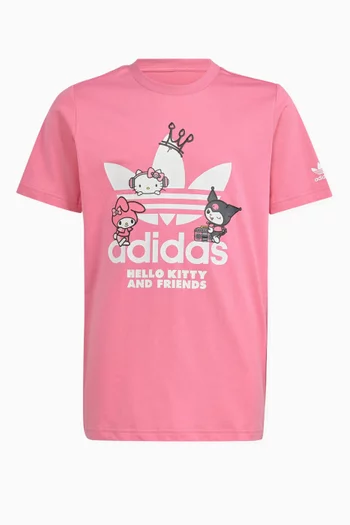 x Hello Kitty Trefoil T-shirt in Cotton