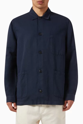 Twin-pocket Jacket in Cotton-linen Blend