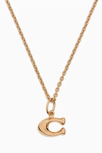 قلادة ستارتر بشعار الماركة نحاس مطلي بفضة