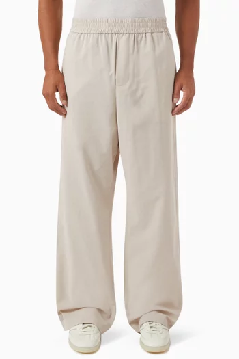 Elasticated Waist Pants in Cotton Crepe