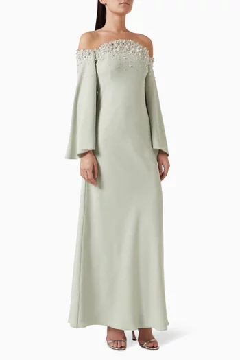 فستان ليرا مطرز