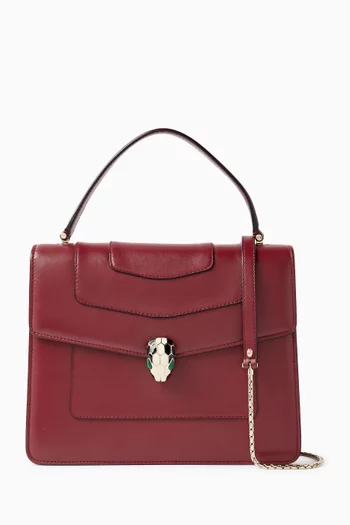 Serpenti Forever Top-handle Bag in Leather