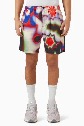 Poppy Print Shorts in Nylon