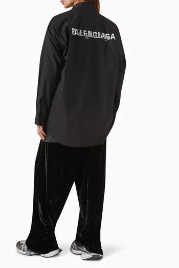 Oversized Shirt in Cotton Poplin