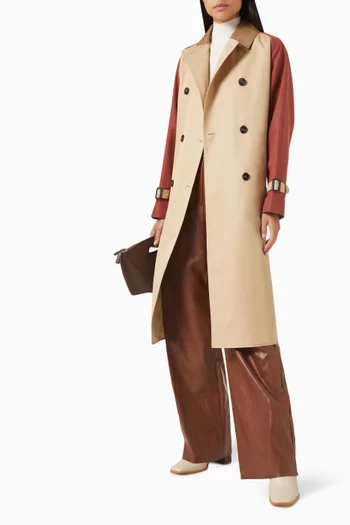 Canasta Reversible Trench Coat in Cotton-blend