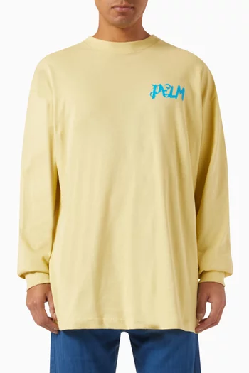 Long-sleeve Palm Oasis T-shirt in Cotton