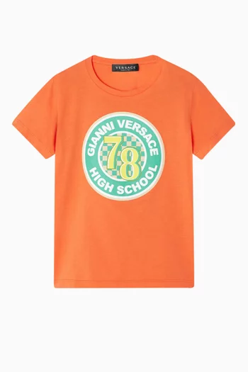 Varsity Logo-print T-shirt in Organic Cotton