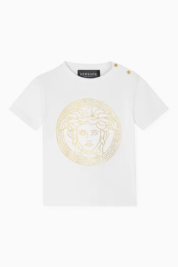 Medusa-print T-shirt in Stretch Cotton
