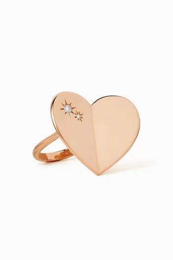 Hiam Heart Ring in 18kt Rose Gold