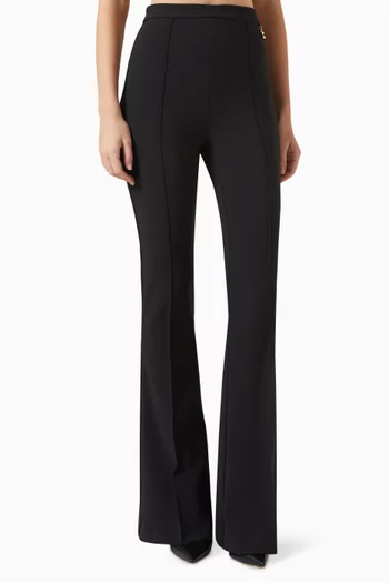 YUBBI Women pants Solid Flare Leg Pants (Color : Black, Size : XL): Buy  Online at Best Price in UAE 