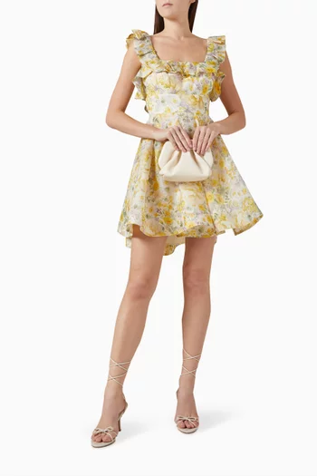Harmony Mini Dress in Silk-linen Organza