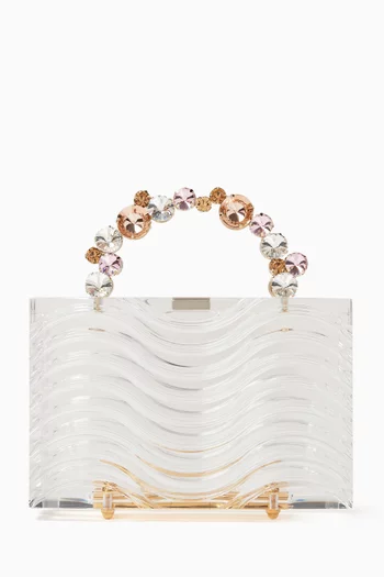 Leon Clear Wave Top-handle Bag in Acrylic