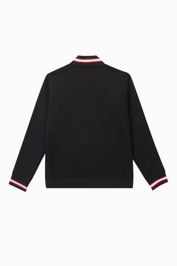 Striped Logo Zip Jacket