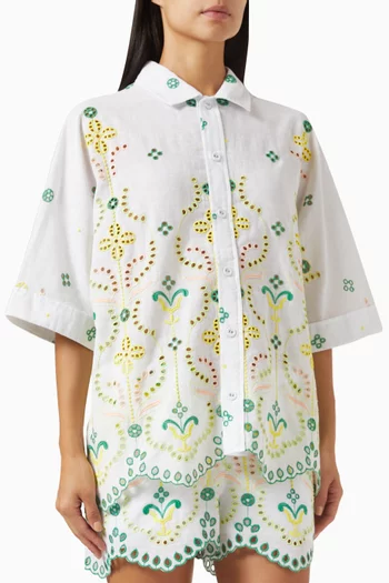 Isma Embroidered Oversized Shirt