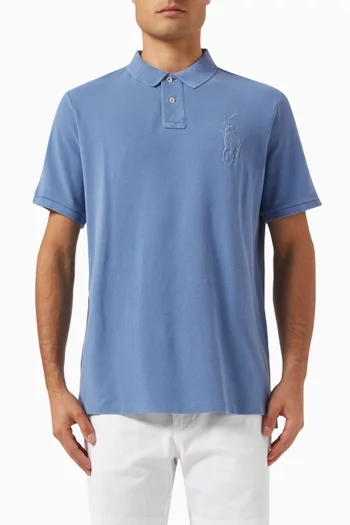 Big Pony Embroidered Polo Shirt in Cotton